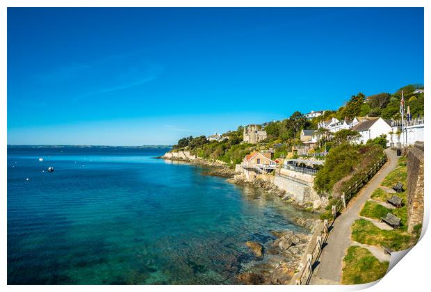 The picturesque village of St Mawes Print by Andrew Michael