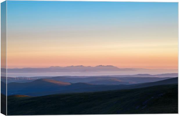 Isle of Arran at Sunrise Canvas Print by Derek Beattie
