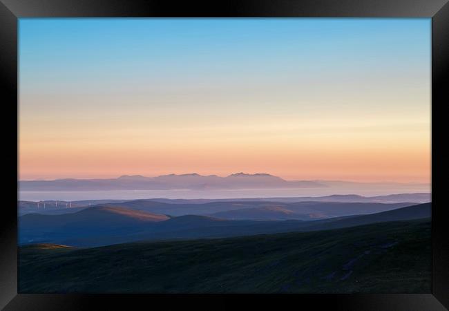 Isle of Arran at Sunrise Framed Print by Derek Beattie