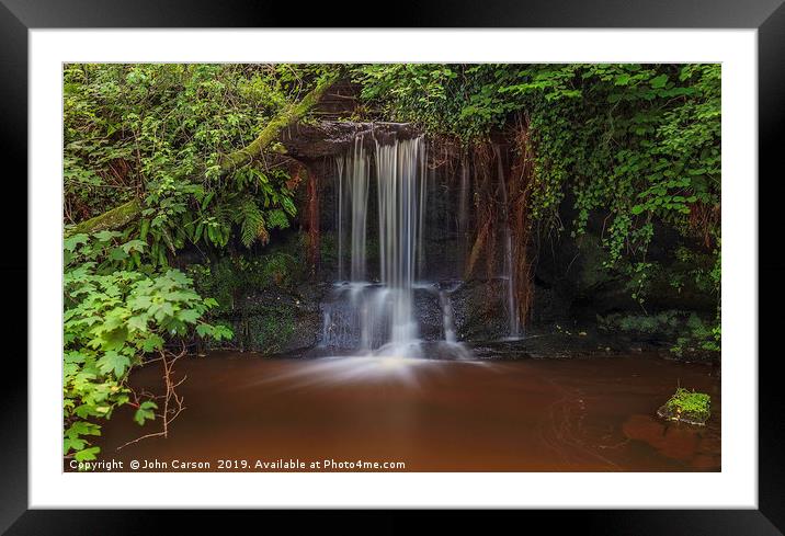 Discover the Enchanting Routin Linn Waterfall Framed Mounted Print by John Carson