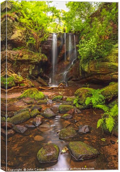 The Enchanting Routin Linn Waterfall Canvas Print by John Carson