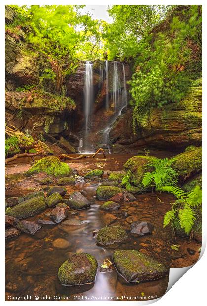 The Enchanting Routin Linn Waterfall Print by John Carson