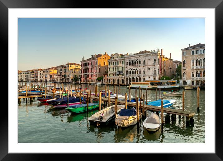 Gondolas in the morning Framed Mounted Print by Svetlana Sewell
