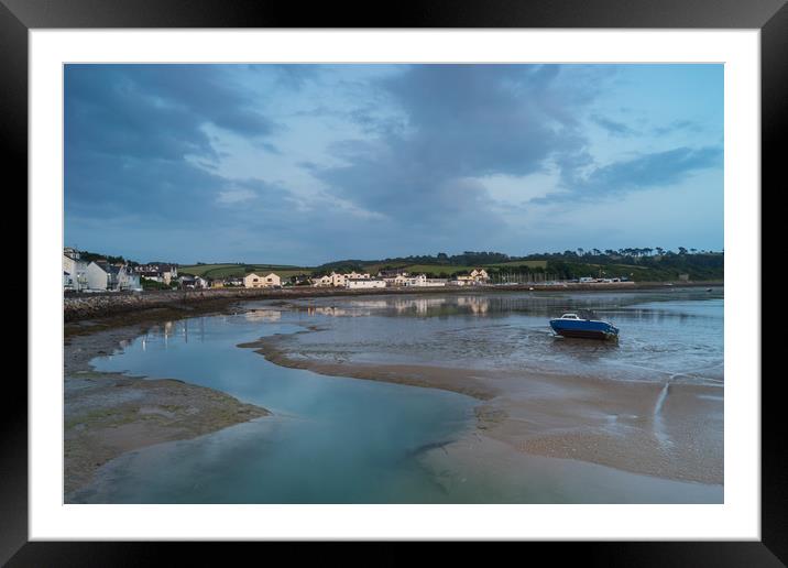 Blue hour at Instow Quay in North Devon Framed Mounted Print by Tony Twyman