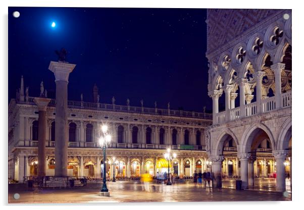 Midnight at Venice Acrylic by Svetlana Sewell