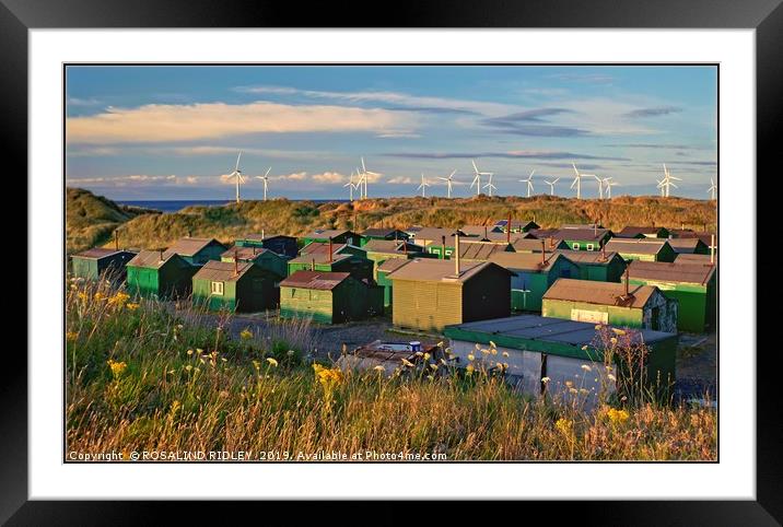 "Golden hour on Fisherman's Huts" Framed Mounted Print by ROS RIDLEY