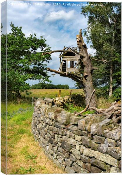 The Old Crooked Treehouse Canvas Print by K7 Photography