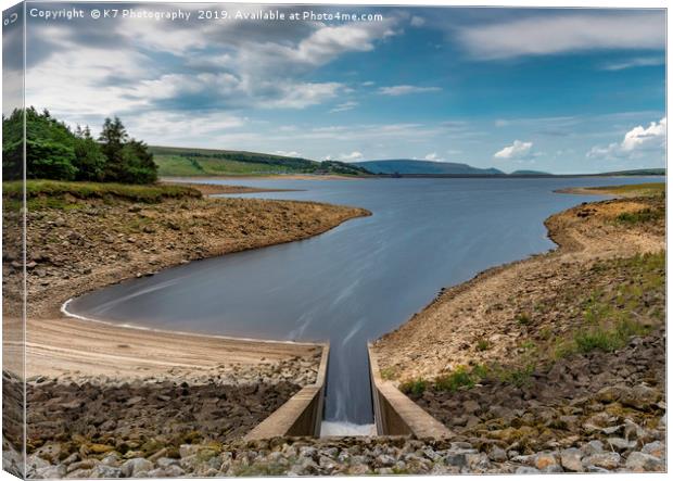 Grimwith Reservoir in the Yorkshire Dales Canvas Print by K7 Photography