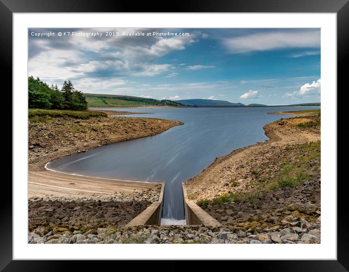 Grimwith Reservoir in the Yorkshire Dales Framed Mounted Print by K7 Photography