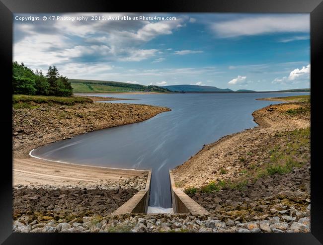 Grimwith Reservoir in the Yorkshire Dales Framed Print by K7 Photography