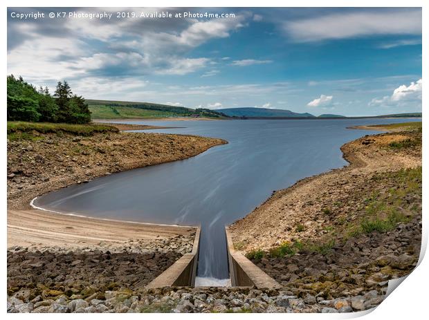 Grimwith Reservoir in the Yorkshire Dales Print by K7 Photography