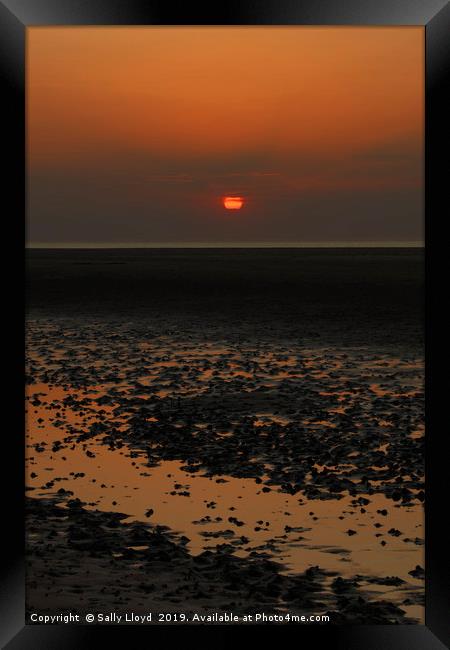 Red Sunset at Wells-next-the-sea  Framed Print by Sally Lloyd