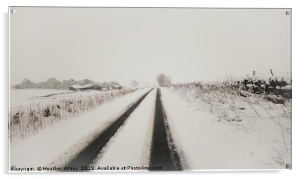 Snow in Northumberland Acrylic by Heather Athey