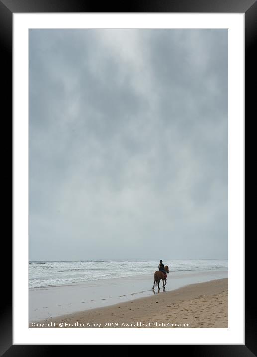 Rider in the Storm Framed Mounted Print by Heather Athey