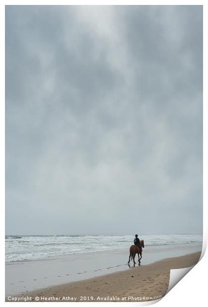 Rider in the Storm Print by Heather Athey