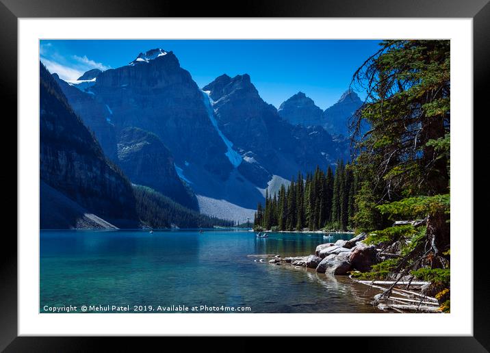 Moraine Lake - Banff National Park, Canada Framed Mounted Print by Mehul Patel