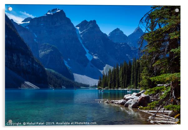 Moraine Lake - Banff National Park, Canada Acrylic by Mehul Patel