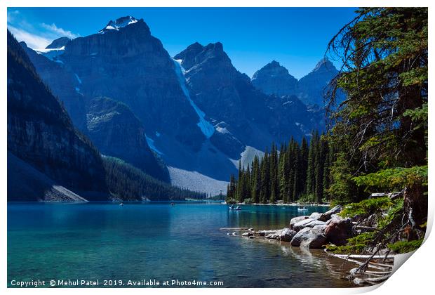 Moraine Lake - Banff National Park, Canada Print by Mehul Patel