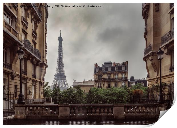 Melancholic Eiffel Tower, Paris Print by Alexandre Rotenberg