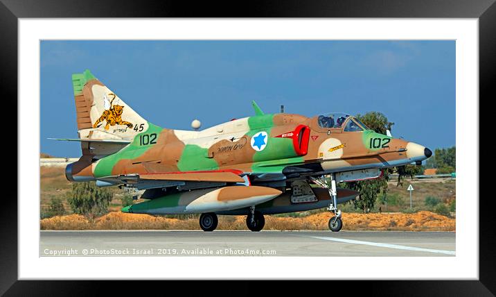 IAF A-4N Skyhawk Framed Mounted Print by PhotoStock Israel