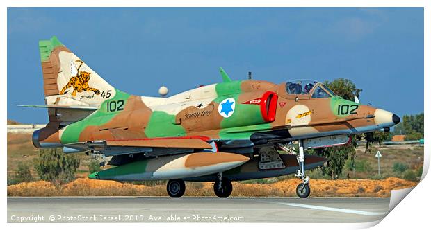 IAF A-4N Skyhawk Print by PhotoStock Israel