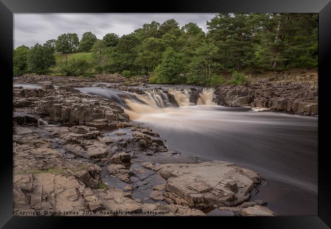Low Force Waterfalls Framed Print by mark james