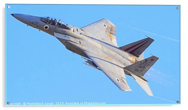 IAF F-15C Fighter jet  Acrylic by PhotoStock Israel