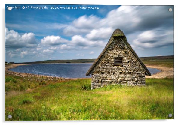 Thatched Barn, Grimwith Reservoir, Yorkshire Dales Acrylic by K7 Photography