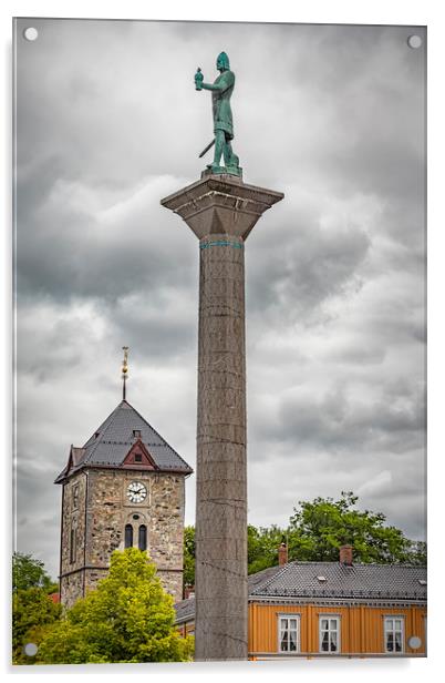 Trondheim Saint Olav Statue Acrylic by Antony McAulay