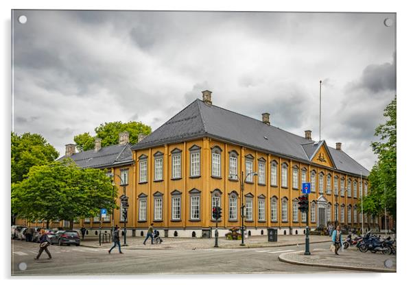 Trondheim Stiftsgarden Palace Acrylic by Antony McAulay