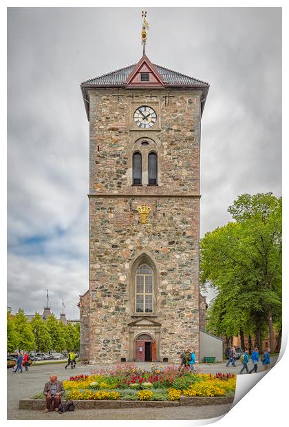Trondheim Var Frue Church Print by Antony McAulay