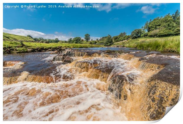 Sleightholme Beck Cascade 1 Print by Richard Laidler