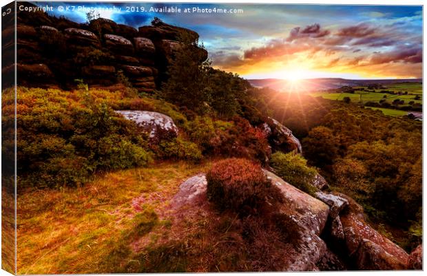 Sunset over Nidderdale, North Yorkshire Canvas Print by K7 Photography