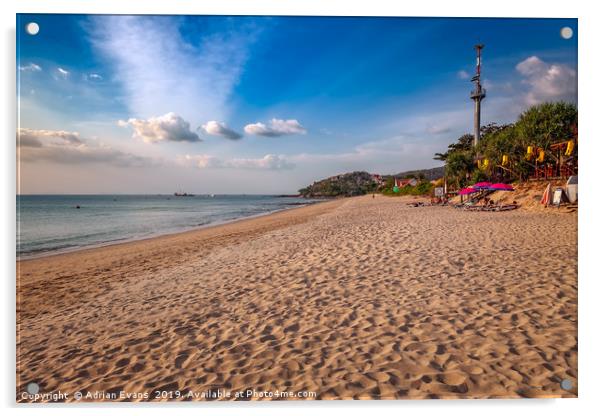 Klong Nin Beach Koh Lanta Acrylic by Adrian Evans