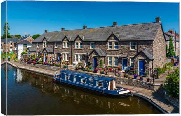 Glorious Brecon Canal Basin 1 Canvas Print by Steve Purnell
