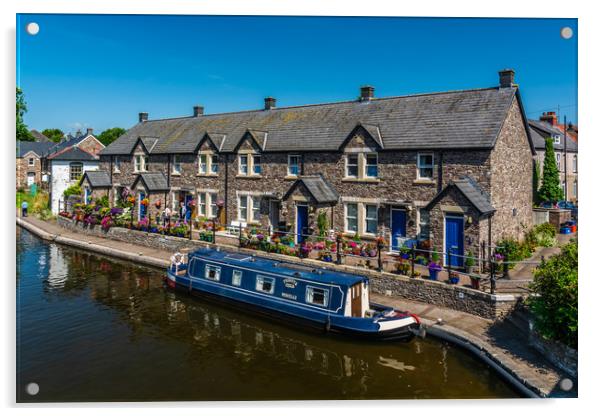 Glorious Brecon Canal Basin 1 Acrylic by Steve Purnell