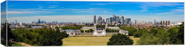 The Royal Museums and Canary Wharf Canvas Print by Keith Rennie