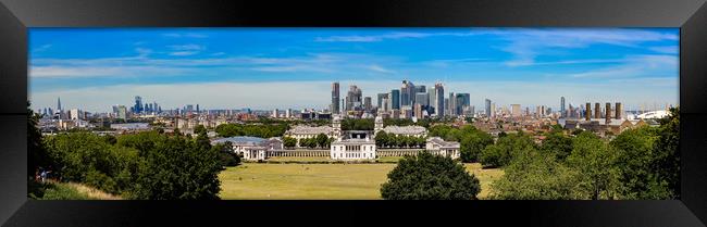 The Royal Museums and Canary Wharf Framed Print by Keith Rennie
