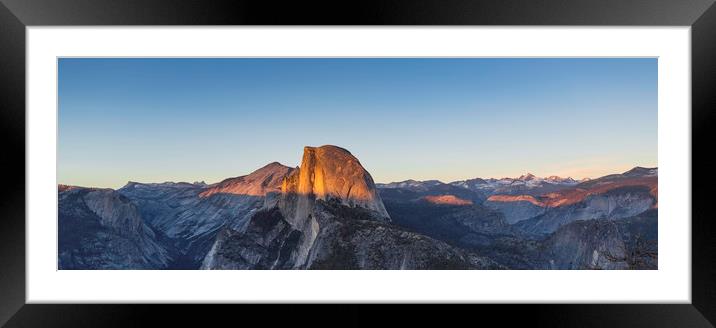 Half Dome at Sunset Framed Mounted Print by Ray Hill
