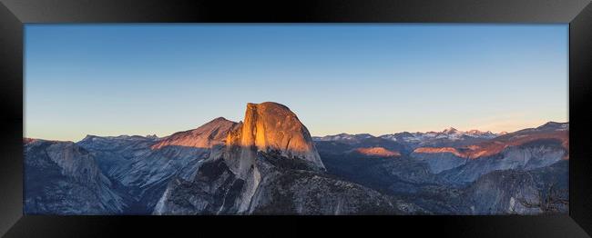 Half Dome at Sunset Framed Print by Ray Hill