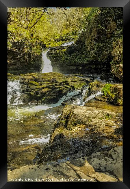 Waterfall Set Framed Print by Paul Grove