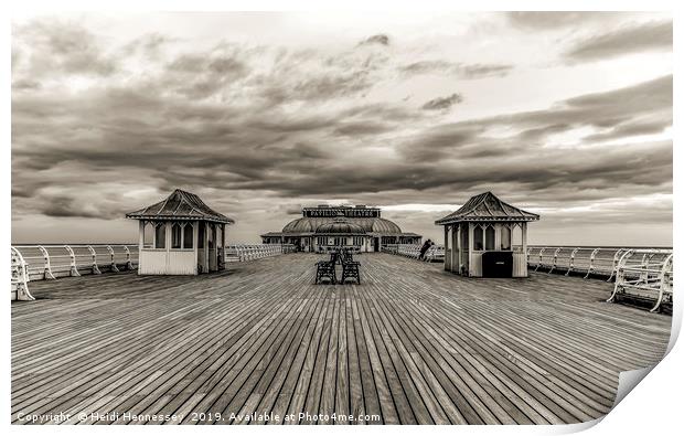 The Unusual Sight of a Lampless Cromer Pier Print by Heidi Hennessey