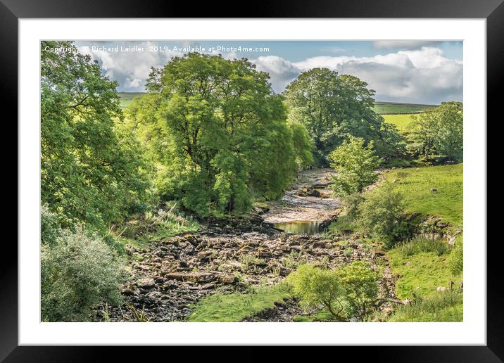 The River Greta at East Mellwaters 1 Framed Mounted Print by Richard Laidler