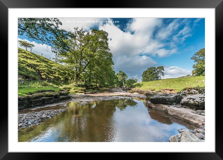 The River Greta at East Mellwaters 2 Framed Mounted Print by Richard Laidler