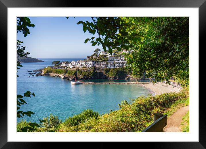 Looe Beach & Banjo pier on the south Cornish Coast Framed Mounted Print by Jim Peters