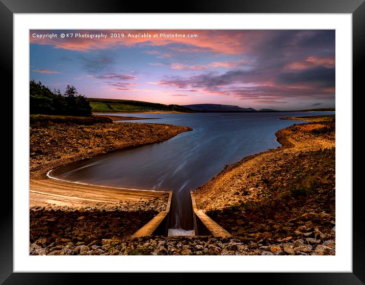 Grimwith Reservoir Framed Mounted Print by K7 Photography