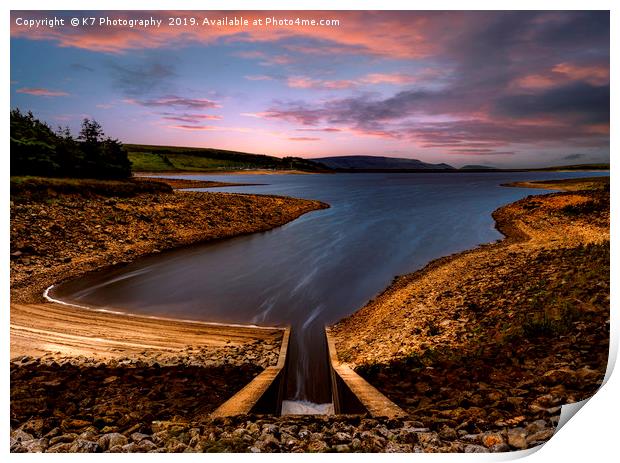 Grimwith Reservoir Print by K7 Photography