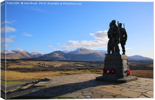 Honouring Sacrifice: The Commando Monument Canvas Print by Jane Braat