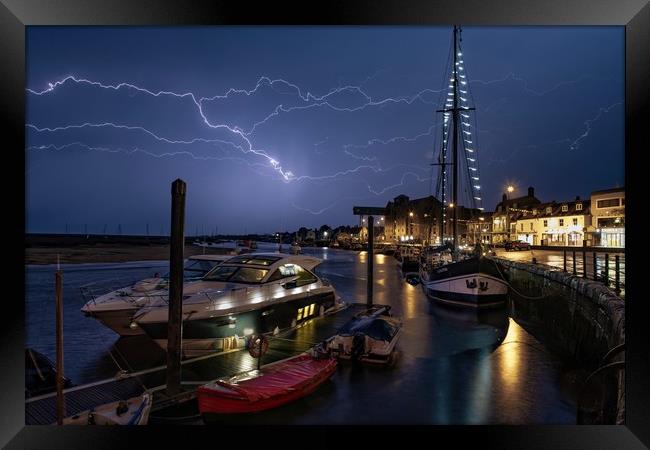 Lightning over Wells-next-the-Sea Framed Print by Gary Pearson