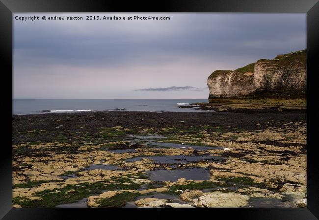 LOW CLIFFS Framed Print by andrew saxton